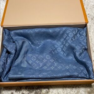 Louis Vuitton Denim Blue Monogram Shawl
